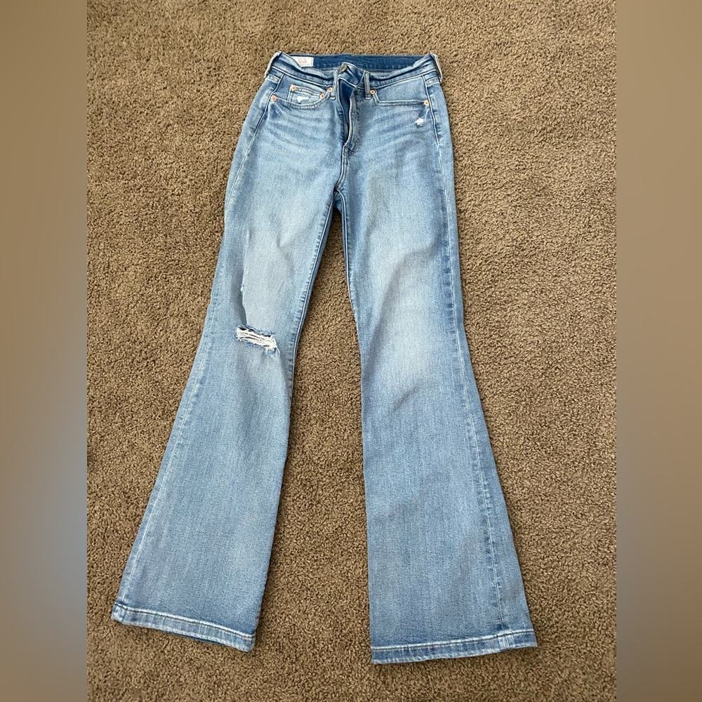 GAP Blue Flare Wide Leg Jeans
